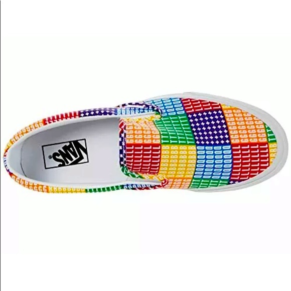 Vans slip-on pride multi color sneaker shoes - Picture 2 of 5